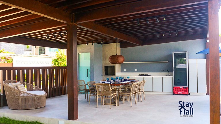 Casa com area gourmet e piscina privativa-4qrts Serrambi-SH0