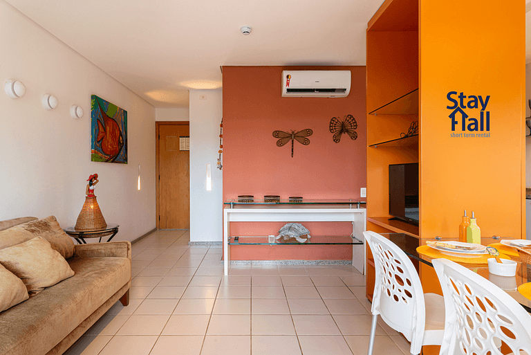 Equipped apartment in the Marulhos condominium - best beach